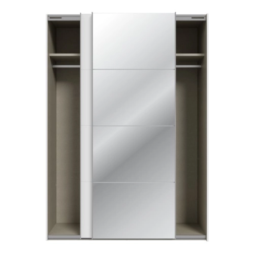 Szafa ubraniowa z lustrem 150 cm Kolor Biały